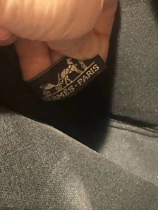 Hermes Black Canvas Tote Bag - Picture 6 of 8